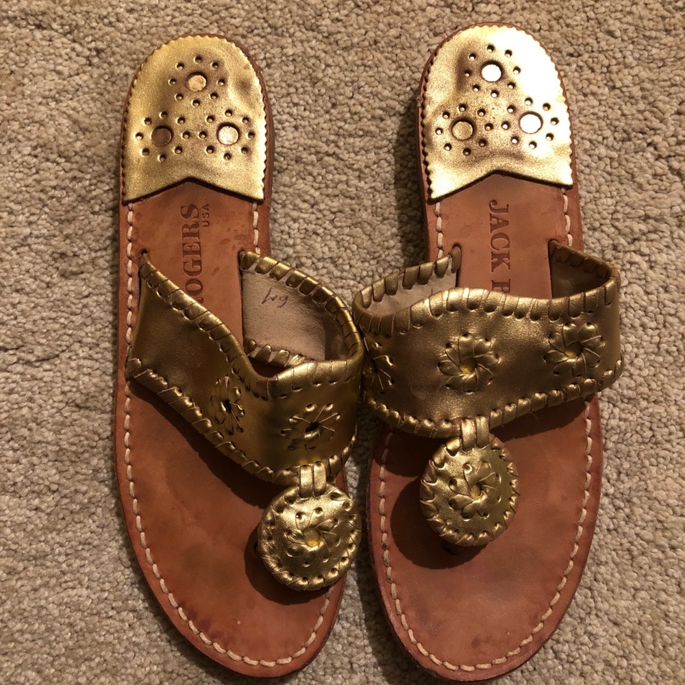 Classic gold jack Rogers sandals